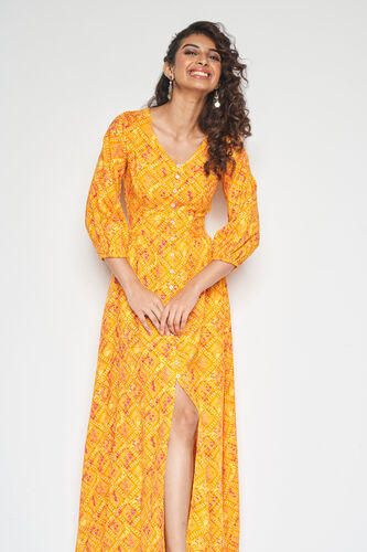 Citrus Burst maxi dress, Orange, image 3